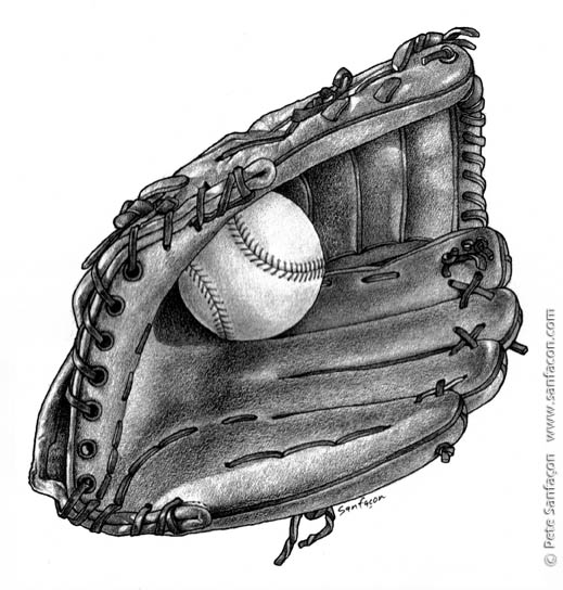 Baseball Glove Drawing